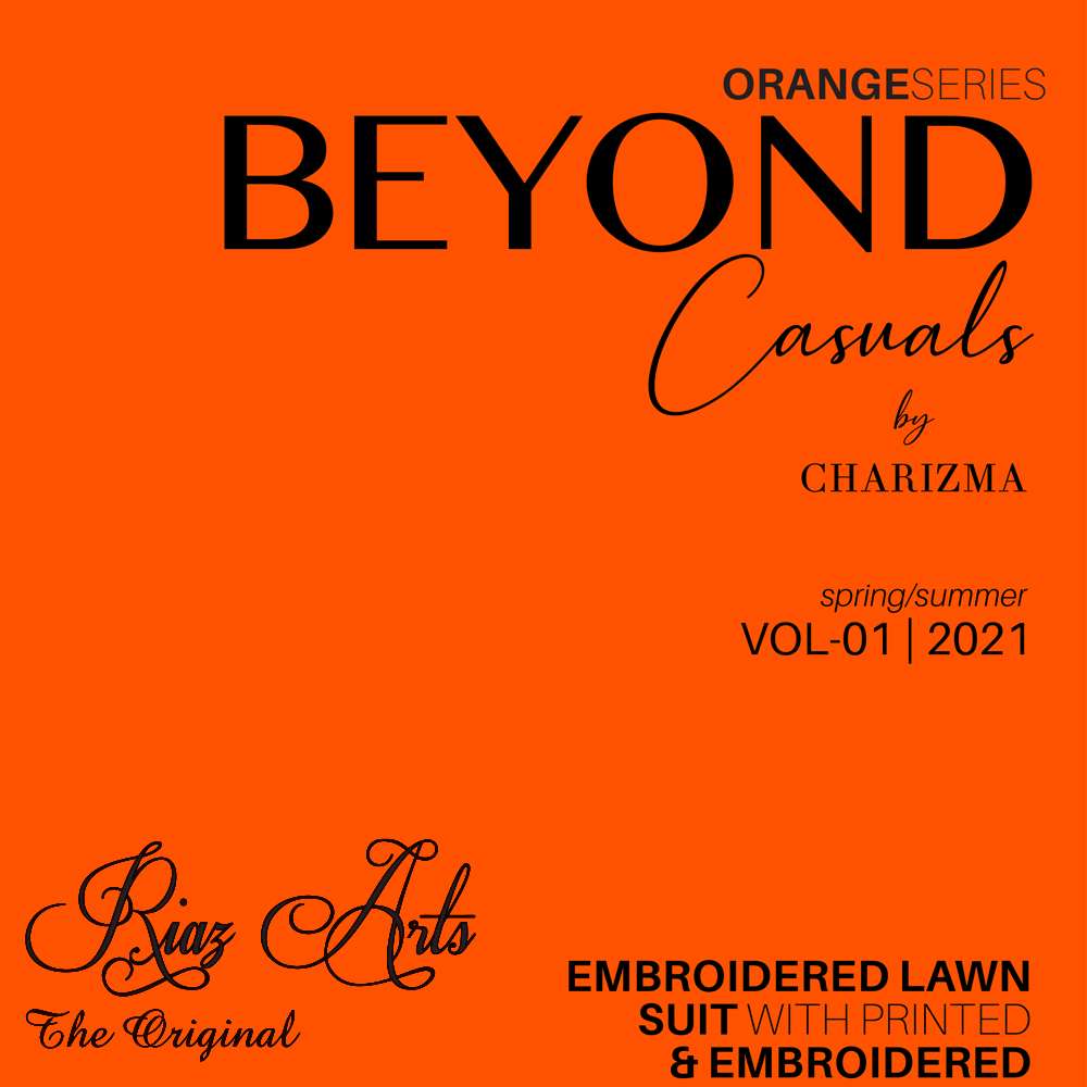 Orange Lawn Series Charizma by Riaz Arts 